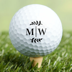 Balles De Golf Monogramme Élégant Personnalisé