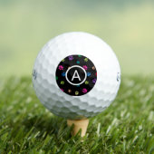 Balles De Golf Monogramme Empreintes de pattes peints de couleur (T-shirt Insitu)