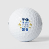 Balles De Golf monogramme Funny 70e anniversaire fête papa grand- (Devant)