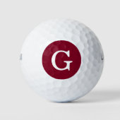Balles De Golf Monogramme initial de Bourgogne (Devant)