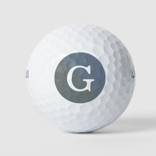 Balles De Golf Monogramme initial diagonale de 2 tons (Devant)