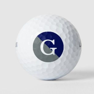 Balles De Golf Monogramme initial diagonale de 2 tons