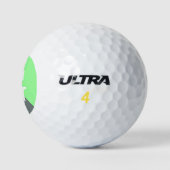 Balles De Golf Monogramme initial diagonale de 2 tons (Logo)