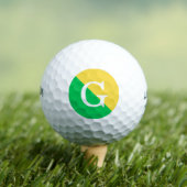 Balles De Golf Monogramme initial diagonale de 2 tons (T-shirt Insitu)