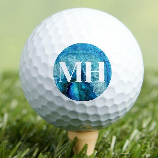 Balles De Golf Monogramme initial du Golfeur d'âge moderne