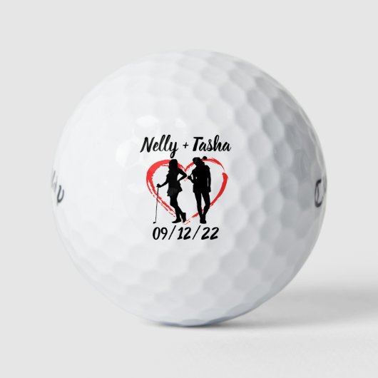 Balles De Golf Monogramme initial et nom Boules de golf personnal (Devant)