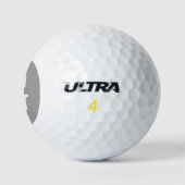 Balles De Golf Monogramme initial gris foncé (Logo)