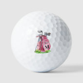 Balles De Golf Monogramme initial rose (Recto)