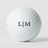 Balles De Golf Monogramme initial simple personnalisé (Recto)