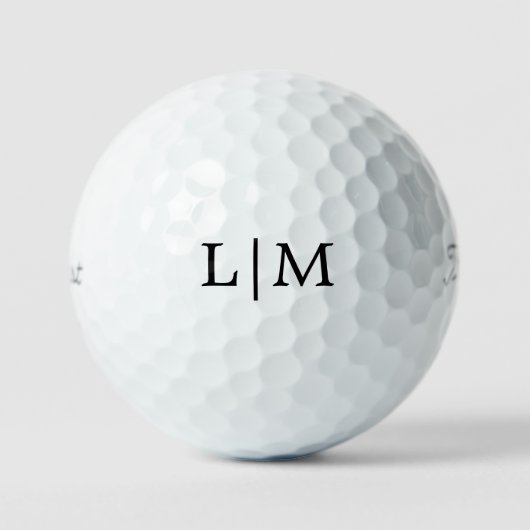 Balles De Golf Monogramme initial simple personnalisé (Recto)