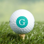 Balles De Golf Monogramme initial turquoise (T-shirt Insitu)
