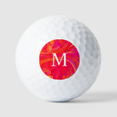 Balles De Golf Monogramme initiale coloré moderne (Recto)