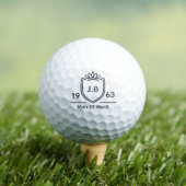 Balles De Golf Monogramme Initiale Nom Année Beau-Père Homme de M (T-shirt Insitu)