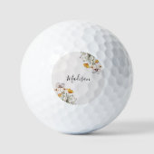 Balles De Golf Monogramme Joli Bouquet Fleur sauvage (Recto)