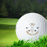 Balles De Golf Monogramme . logo personnalisé<br><div class="desc">Le golf est un sport de club et de ballon dans lequel les joueurs utilisent divers clubs pour frapper des balles dans une série de trous sur un parcours en aussi peu de coups que possible. C'est un design élégant et monogrammé pour identifier et différencier vos boules... pour ceux d'entre...</div>