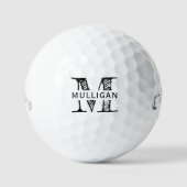 Balles De Golf Monogramme Modèle Mariage Prénom (Recto)