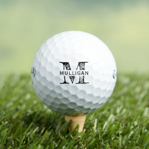 Balles De Golf Monogramme Modèle Mariage Prénom
