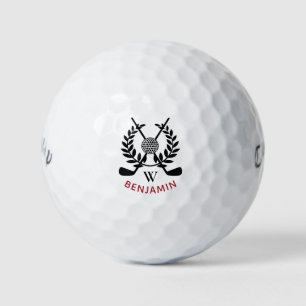 Balles De Golf Monogramme moderne de Mens