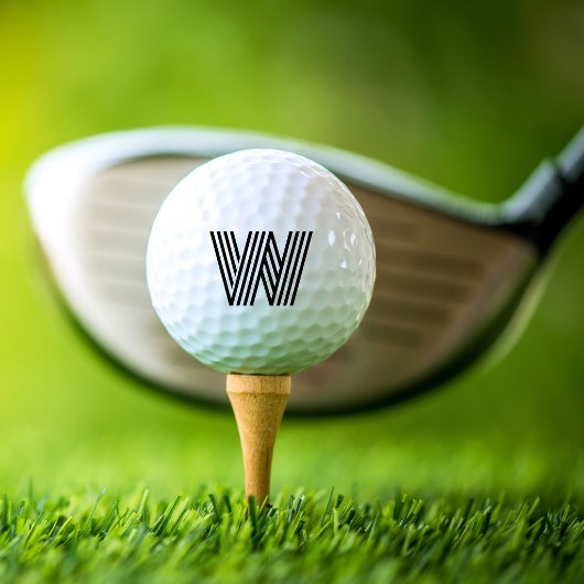 Balles De Golf Monogramme Moderne Gras