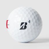 Balles De Golf Monogramme moderne initial et nom personnalisé (Logo)