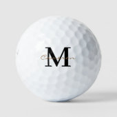 Balles De Golf Monogramme moderne initial et nom personnalisé (Devant)