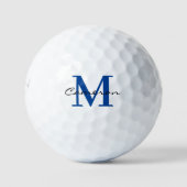 Balles De Golf Monogramme moderne initial et nom personnalisé (Devant)