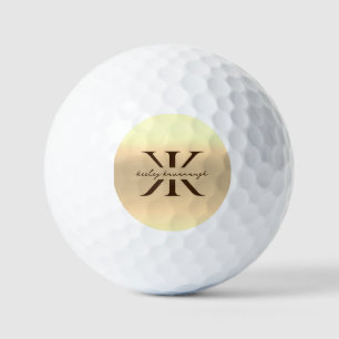 Balles De Golf Monogramme moderne or élégant K Professionnel