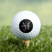 Balles De Golf Monogramme Noir Blanc (T-shirt Insitu)