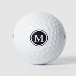 Balles De Golf Monogramme noir Boules de golf personnalisées