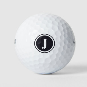 Balles De Golf Monogramme noir Boules de golf personnalisées