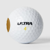 Balles De Golf Monogramme Or Mat avec Points (Logo)