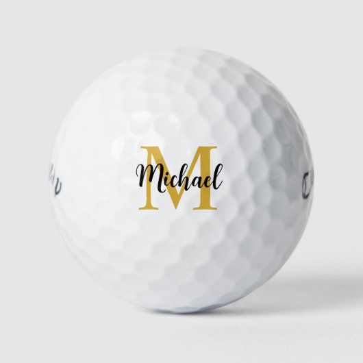 Balles De Golf Monogramme or Modèle 3 pack Warbird (Devant)
