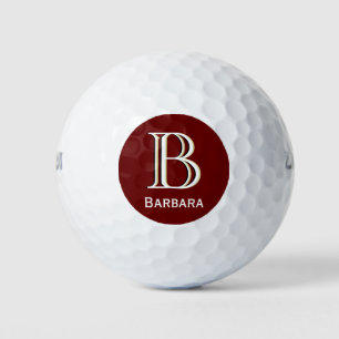 Balles De Golf Monogramme personnalisé à trois couches avec préno
