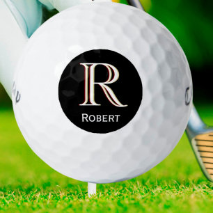 Balles De Golf Monogramme personnalisé à trois couches avec préno