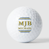 Balles De Golf Monogramme personnalisé à trois initiales Golfeur (Recto)