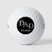 Balles De Golf Monogramme personnalisé DAD avec prénom (Devant)