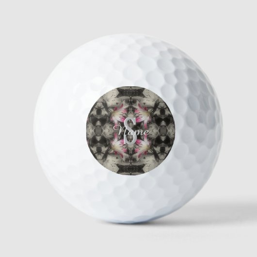 Balles De Golf Monogramme personnalisé de vos initiales et nom su (Recto)