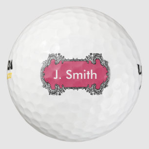 Balles De Golf Monogramme Personnalisé Design Vintage Cadeau de g