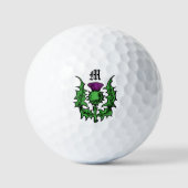 Balles De Golf Monogramme personnalisé écossais de chardon (Recto)