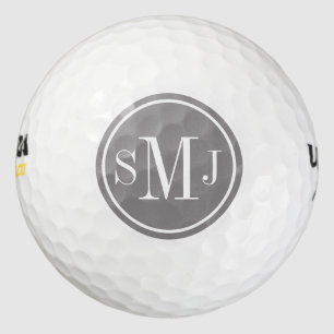 Balles De Golf Monogramme personnalisé et cadre en titane