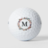 Balles De Golf Monogramme personnalisé femmes Floral (Devant)