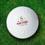 Balles De Golf monogramme personnalisé golfplayer<br><div class="desc">Une balle de golf monogrammed avec le nom de votre joueur de golf préféré</div>