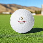 Balles De Golf monogramme personnalisé golfplayer<br><div class="desc">Une balle de golf monogrammed avec le nom de votre joueur de golf préféré</div>