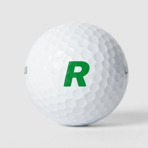 Balles De Golf Monogramme personnalisé Initiales Coutume vert jau