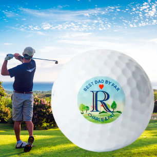 Balles De Golf Monogramme personnalisé Meilleur papa par par par