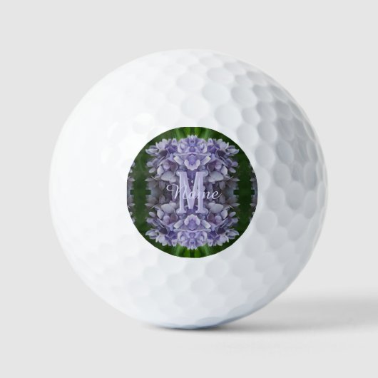 Balles De Golf Monogramme personnalisé Votre initiale Nom Fleur d (Recto)