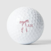 Balles De Golf Monogramme Pink Bow (Recto)