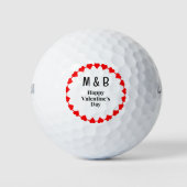 Balles De Golf Monogramme pour la Saint-Valentin (Devant)
