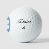 Balles De Golf Monogramme Puissance initiale Fleur Maisson rose e (Logo)