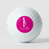 Balles De Golf Monogramme rose (Recto)